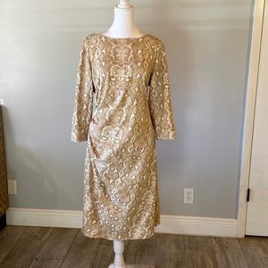 [J. McLaughlin] Tan/White Python Print Dress - Size XL